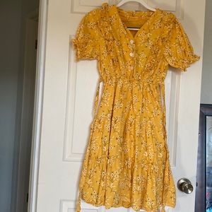 Yellow floral dress